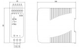 Блок живлення MDR-60-12 60Вт AC230В/DC12В, MEAN WELL зображення 2 (габаритні розміри)