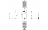 Блок живлення NDR-240-24 240Вт AC230В/DC24В, MEAN WELL зображення 2 (габаритні розміри)