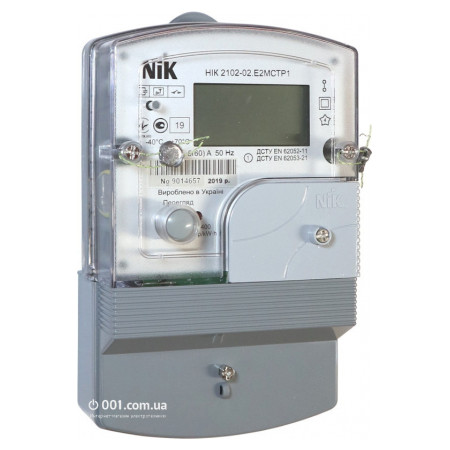 Счетчик электроэнергии NIK2102-02.E2МСTP1 однофазный 5(60) А 220 В многотарифный, NiK фото