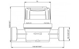 Габаритные размеры счетчика тепла НІК 7061 квартирного с крыльчатым расходомером (габаритные размеры НІК-7061-20-0-0-01,5 указаны с одной звездочкой) изображение