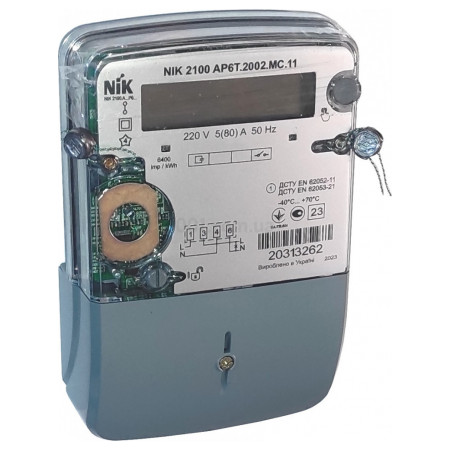 Счетчик электроэнергии NIK2100 AP6Т.2002.МC.11 5(80)А 1-фазный многотарифный, NiK фото