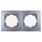 Рамка 2-місна універсальна Touran срібло, Nilson міні-фото