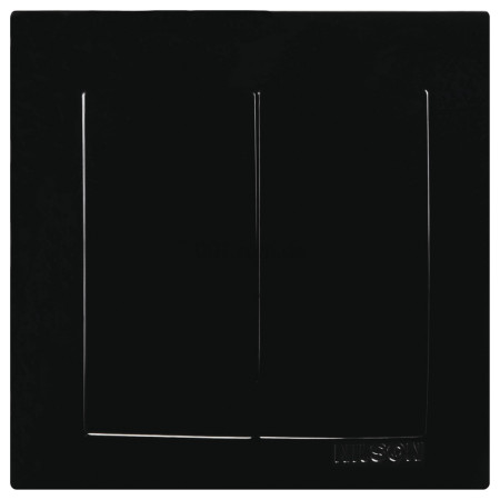 Выключатель двухклавишный Touran черный, Nilson (24221003) фото