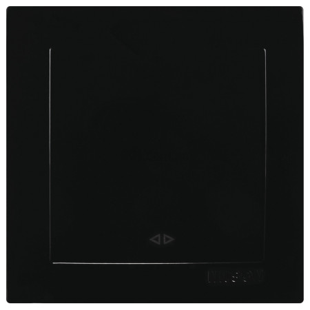 Выключатель одноклавишный перекрестный Touran черный, Nilson (24221010) фото