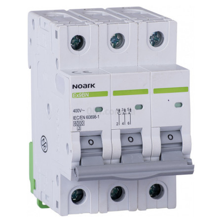 Модульний автоматичний вимикач Ex9BN 6kA хар-ка B 1A 3P, NOARK (100045) фото