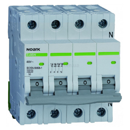 Модульний автоматичний вимикач Ex9BN 6kA хар-ка C 25A 3P+N, NOARK (100160) фото