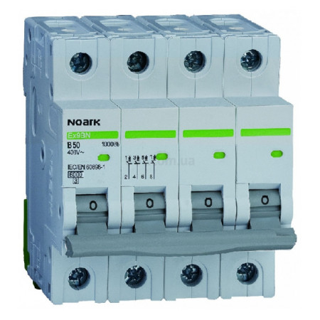 Модульний автоматичний вимикач Ex9BN 6kA хар-ка C 1A 4P, NOARK (100165) фото