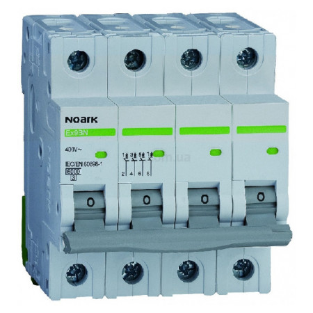 Модульний автоматичний вимикач Ex9BN 6kA хар-ка C 10A 4P, NOARK (100171) фото