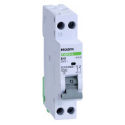 Модульный автоматический выключатель Ex9PN-N 1 DIN 6kA хар-ка B 1A 1P+N, NOARK мини-фото