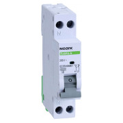 Модульний автоматичний вимикач Ex9PN-N 1 DIN 6kA хар-ка C 10A 1P+N, NOARK міні-фото