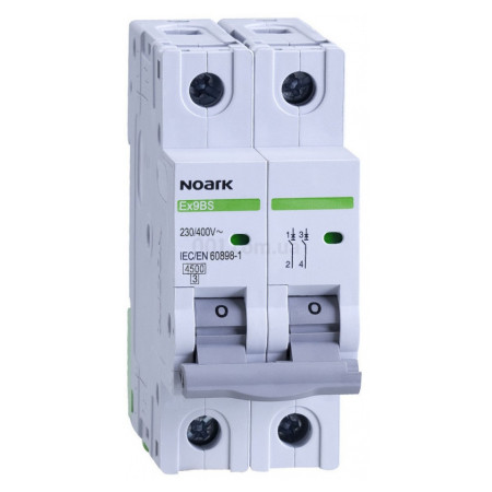 Модульний автоматичний вимикач Ex9BS 4,5kA хар-ка B 6A 2P, NOARK (102060) фото