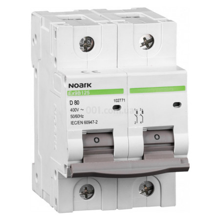 Модульний автоматичний вимикач Ex9B125 25kA хар-ка B 20A 2P, NOARK (102745) фото