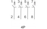 Модульний автоматичний вимикач Ex9BN 6kA хар-ка B 2A 4P, NOARK зображення 4 (схема)