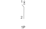Модульный автоматический выключатель Ex9BN 6kA хар-ка C 2A 1P, NOARK изображение 4 (схема)