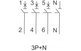 Модульный автоматический выключатель Ex9BH 10kA хар-ка C 6A 3P+N, NOARK изображение 4 (схема)