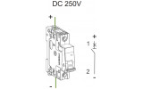 Модульный автоматический выключатель Ex9BP-JX(+) 10kA хар-ка K 63A 250V DC 1P, NOARK изображение 4 (схема)