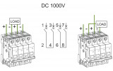 Модульный автоматический выключатель Ex9BP-JX(+) 10kA хар-ка K 4A 1000V DC 4P, NOARK изображение 4 (схема)