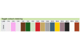 Таблиця відповідності кольору рукоятки автоматичних вимикачів NOARK Ex9BH номінальному струмові зображення