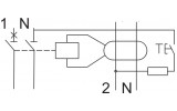 Дифавтомат Ex9BL-H 10kA 1P+N хар-ка C 10A 30мА тип AC, NOARK зображення 5 (схема)