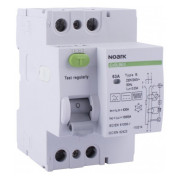 Диференційний вимикач (ПЗВ) Ex9LB63 10kA 1P+N 25A 30mA тип B, NOARK міні-фото