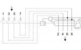 Диференційний модуль Ex9LE 4P 63A 10mA тип AC, NOARK зображення 4 (схема)