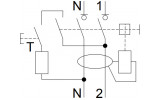 Дифференциальный выключатель (УЗО) Ex9CL-H 10kA 2P 25A 100mA тип A, NOARK изображение 4 (схема)