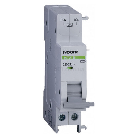 Розчеплювач мінімальної напруги UVT3110 220-240V AC 1НВ додатковий контакт, NOARK (100554) фото