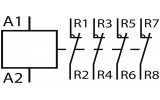 Контактор модульный с ручным управлением Ex9CH25M 25A 220-240V AC 4НЗ, NOARK изображение 3 (схема)