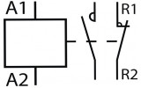 Контактор модульний з ручним керуванням Ex9CH40M 40A 220-240V AC 1НВ+1НЗ, NOARK зображення 3 (схема)