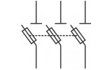 Держатель-разъединитель предохранителей Ex9F-22 22×58мм 3P 100A, NOARK изображение 3 (схема)