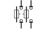 Держатель-разъединитель предохранителей Ex9FS 10×38мм 2P 32A 2P 32A, NOARK изображение 3 (схема)