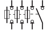 Держатель-разъединитель предохранителей Ex9FS 10×38мм 3PN 32A 3P+N 32A, NOARK изображение 3 (схема)