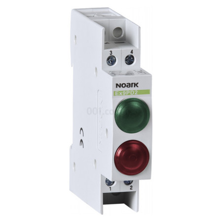 Индикатор модульный Ex9PD2gr 63V AC/DC 1 зеленый LED и 1 красный LED, NOARK (102459) фото