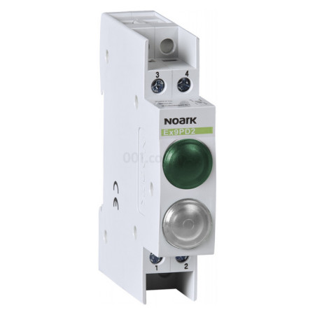 Індикатор модульний Ex9PD2gw 12V AC/DC 1 зелений LED і 1 білий LED, NOARK (102475) фото