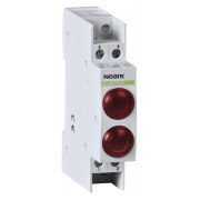 Индикатор модульный Ex9PD2rr 12V AC/DC 1 красный LED и 1 красный LED, NOARK мини-фото