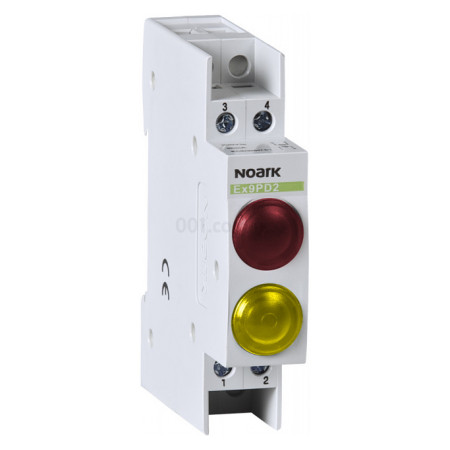 Індикатор модульний Ex9PD2ry 12V AC/DC 1 червоний LED і 1 жовтий LED, NOARK (102485) фото