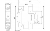 Выключатель нагрузки Ex9I125 1P 125A, NOARK изображение 2 (габаритные размеры)