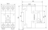 Выключатель нагрузки Ex9I125 3P 16A, NOARK изображение 2 (габаритные размеры)