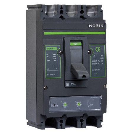 Автоматичний вимикач Ex9M3S TM AC250 3P 250A 36кА габарит M3, NOARK (101454) фото