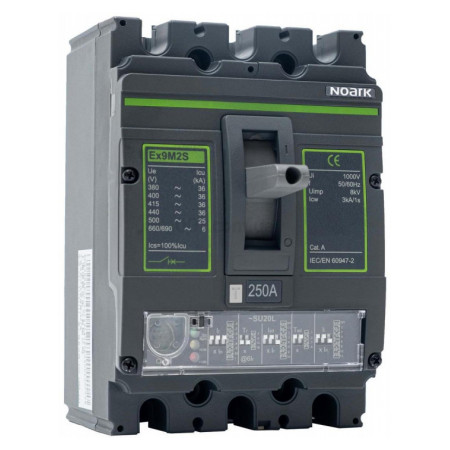 Автоматичний вимикач Ex9M2S SU20L 32 3P EU (DIP) 32A 36кА габарит M2, NOARK (111177) фото