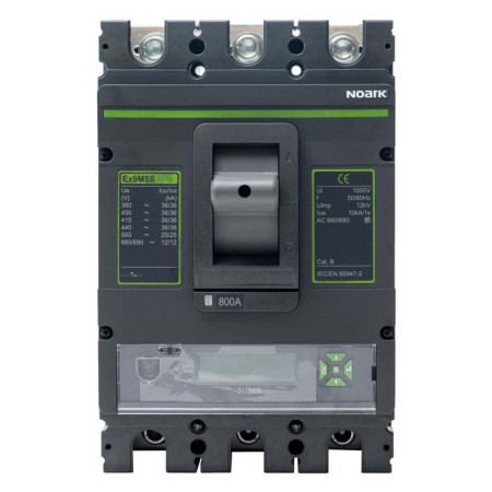 Автоматичний вимикач Ex9M5N SU20S 800 3P EU (LCD) 800A 50кА габарит M3, NOARK (111369) фото