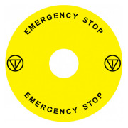 Наклейка Ex9P1 H S9EN (Emergency Stop) 90мм для кнопок Ex9P1 H, NOARK міні-фото