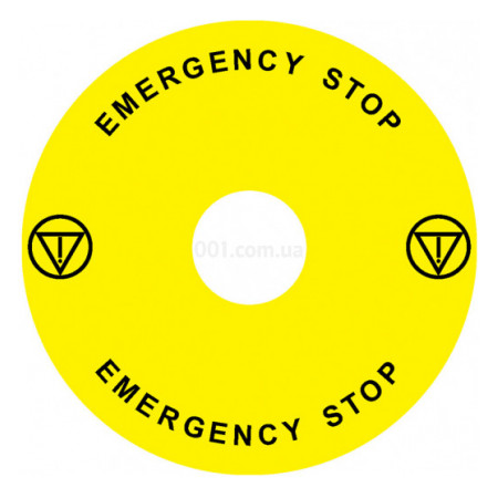 Наклейка Ex9P1 H S9EN (Emergency Stop) 90мм для кнопок Ex9P1 H, NOARK (106807) фото