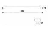 Габаритные размеры линейной люминесцентной лампы Nordeon Essentiel 18W/54-765 изображение