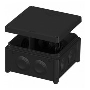 Коробка розподільча зовнішня 100×100×50 мм IP55 чорна з кришкою UNIKA IB006 Vintage, Plank міні-фото