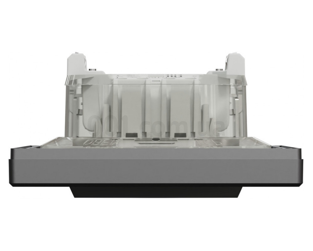 Вимикач одноклавішний (самозатискні клеми) IP44 Asfora антрацит