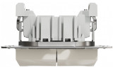 Выключатель двухклавишный (самозажимные клеммы) Asfora кремовый БЕЗ РАМКИ, Schneider Electric изображение 7