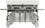 Переключатель двухклавишный (самозажимные клеммы) Asfora белый БЕЗ РАМКИ, Schneider Electric изображение 5