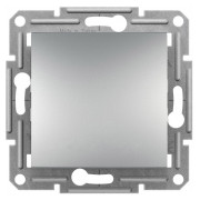 Выключатель кнопочный (самозажимные клеммы) Asfora алюминий, Schneider Electric мини-фото