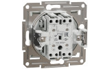 Вимикач кнопковий двоклавішний (самозатискні клеми) Asfora білий БЕЗ РАМКИ, Schneider Electric зображення 3